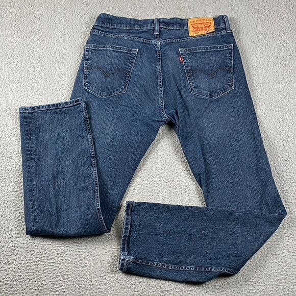 Levi's 505 Regular Straight FIt Jeans Men's 34x34 Medium Wash Causal - Picture 8 of 10